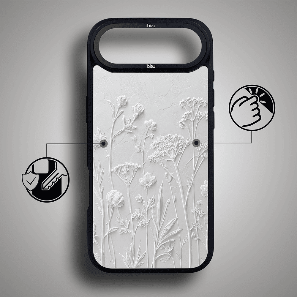 Etui do iPhone Air IBIZU DropGuard Matt z MagSafe, Relief Garden, Suszone kwiaty polne (4)