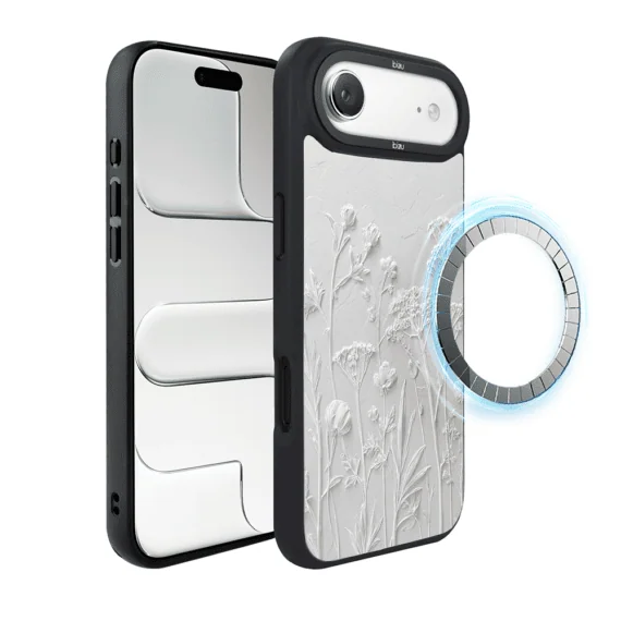 Etui do iPhone Air IBIZU DropGuard Matt z MagSafe, Relief Garden, Suszone kwiaty polne (5)