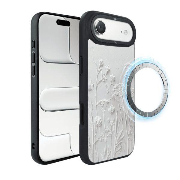 Etui do iPhone Air IBIZU DropGuard Matt z MagSafe, Relief Garden, Suszone kwiaty polne (5)
