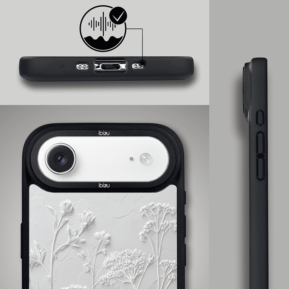 Etui do iPhone Air IBIZU DropGuard Matt z MagSafe, Relief Garden, Suszone kwiaty polne (8)
