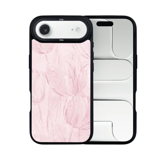 Etui do iPhone Air IBIZU DropGuard Matt z MagSafe, Relief Garden, Tulipanowy fresk1