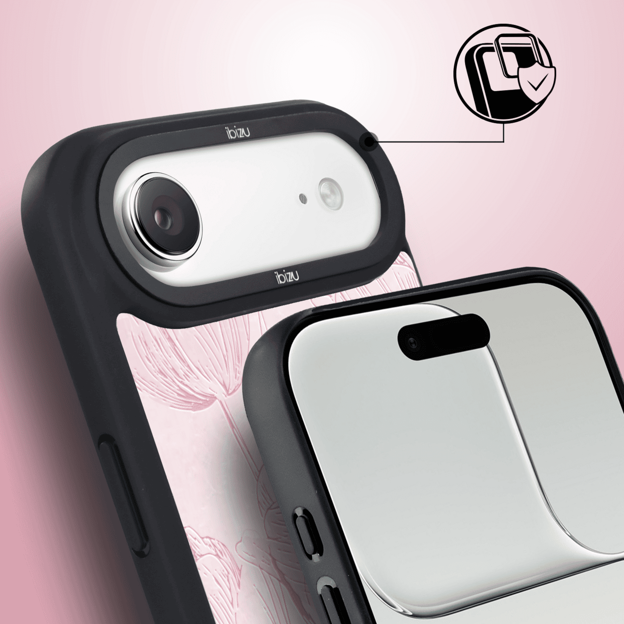 Etui do iPhone Air IBIZU DropGuard Matt z MagSafe, Relief Garden, Tulipanowy fresk3