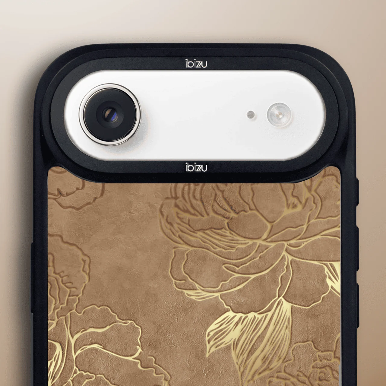 Etui do iPhone Air IBIZU DropGuard Matt z MagSafe, Relief Garden, Złote piwonie (7)