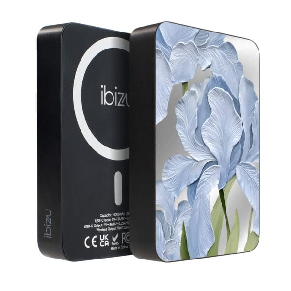 Powerbank IBIZU MagPower 10k do iPhone z MagSafe, solidny, aluminiowy, 10 000 mAh, Błękitny irys (2)