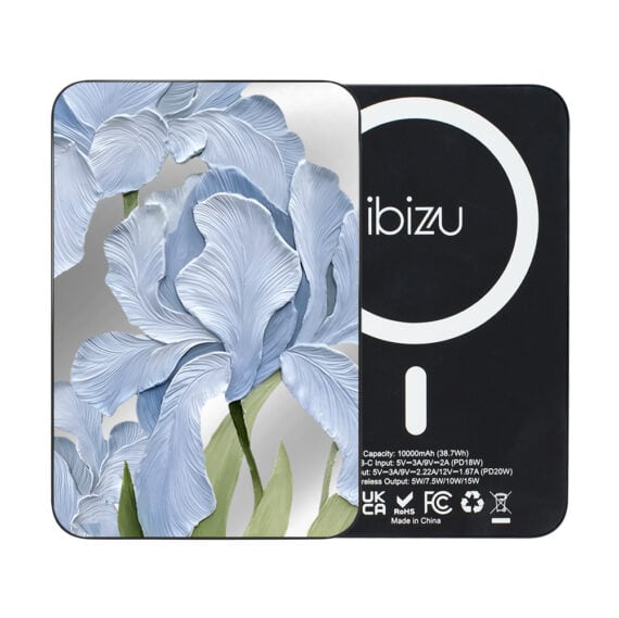 Powerbank IBIZU MagPower 10k do iPhone z MagSafe, solidny, aluminiowy, 10 000 mAh, Błękitny irys (3)