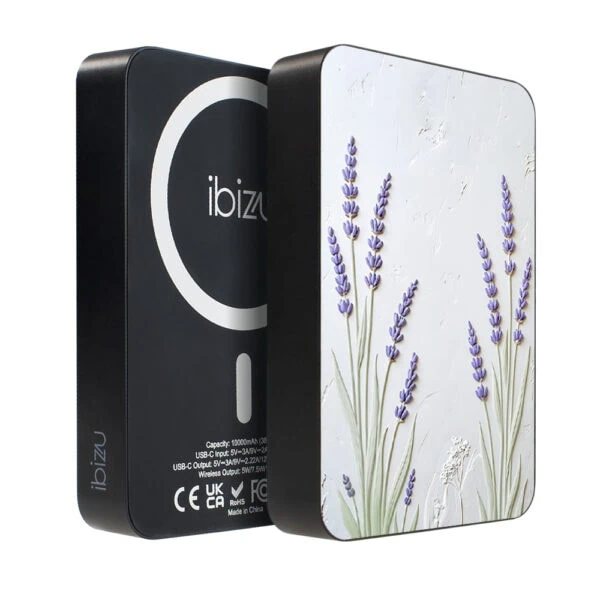 Powerbank IBIZU MagPower 10k do iPhone z MagSafe, solidny, aluminiowy, 10 000 mAh, Prowansalska lawenda (2)