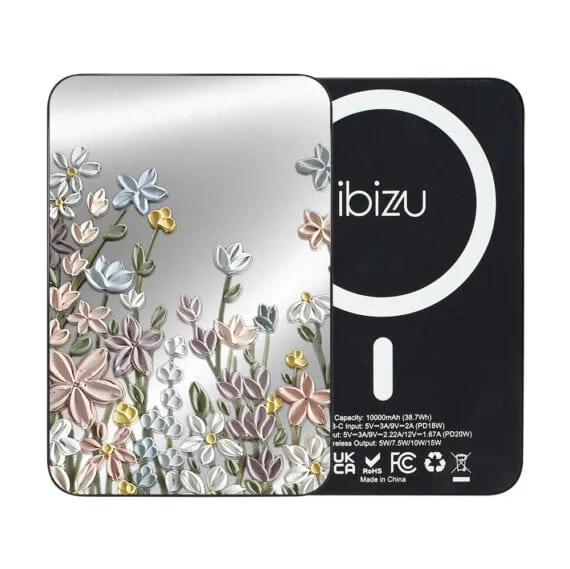 Powerbank IBIZU MagPower 10k do iPhone z MagSafe, solidny, aluminiowy, 10 000 mAh, Wiosenna łąka (3)