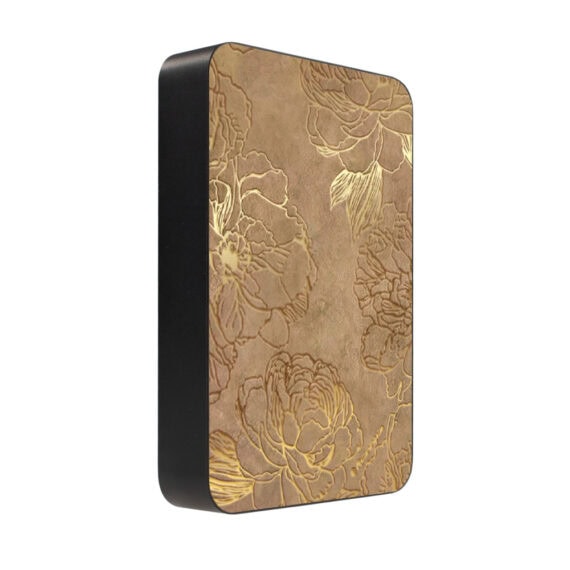 Powerbank IBIZU MagPower 10k do iPhone z MagSafe, solidny, aluminiowy, 10 000 mAh, Złote piwonie (1)