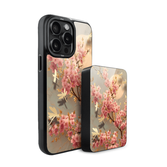 Zestaw IBIZU do iPhone 14 Pro Max etui i powerbank, Azja, Taniec sakury (2)