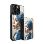 Zestaw IBIZU do iPhone 14 Pro Max etui i powerbank, Kintsugi Art, Kobieta z perłą (1)
