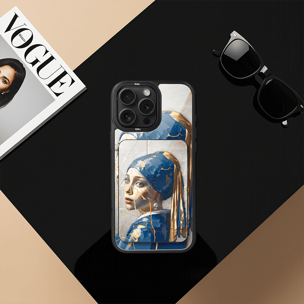 Zestaw IBIZU do iPhone 14 Pro Max etui i powerbank, Kintsugi Art, Kobieta z perłą (5)