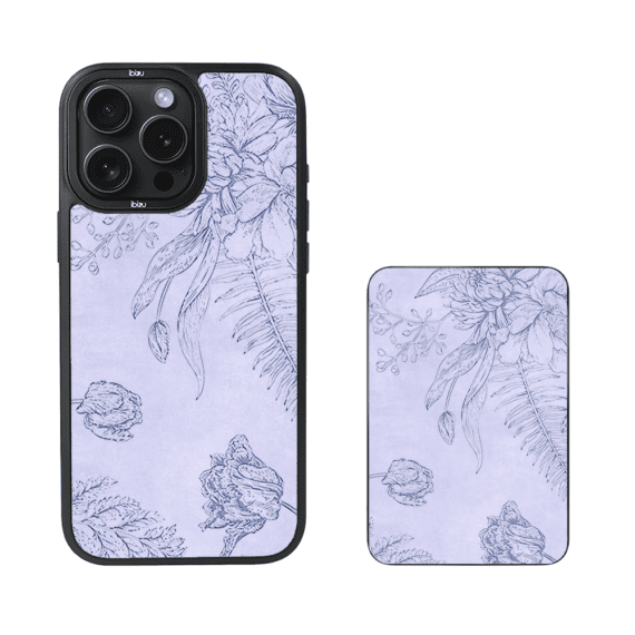 Zestaw IBIZU do iPhone 14 Pro Max etui i powerbank, Relief Garden, Kwiatowa płaskorzeźba (1)