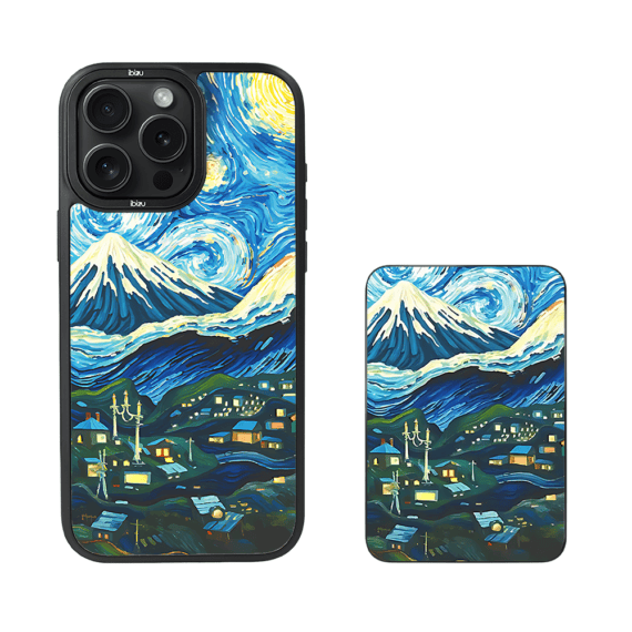 Zestaw IBIZU do iPhone 14 Pro Max etui i powerbank, Van Gogh, gwieździsta noc (4)
