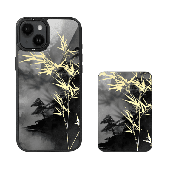 Zestaw IBIZU do iPhone 14 etui i powerbank, Azja, Złoty bambus (5)