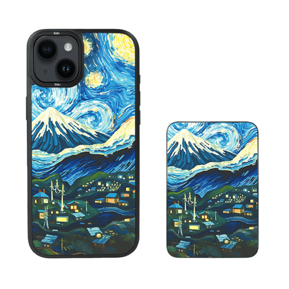 Zestaw IBIZU do iPhone 14 etui i powerbank, Van Gogh, gwieździsta noc (4)