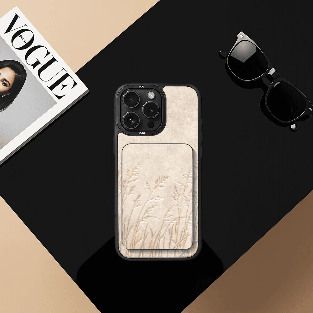 Zestaw IBIZU do iPhone 15 Pro Max etui i powerbank, Relief Garden, Kłosy z piaskowca (4)