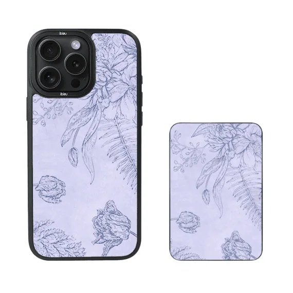 Zestaw IBIZU do iPhone 15 Pro Max etui i powerbank, Relief Garden, Kwiatowa płaskorzeźba (4)