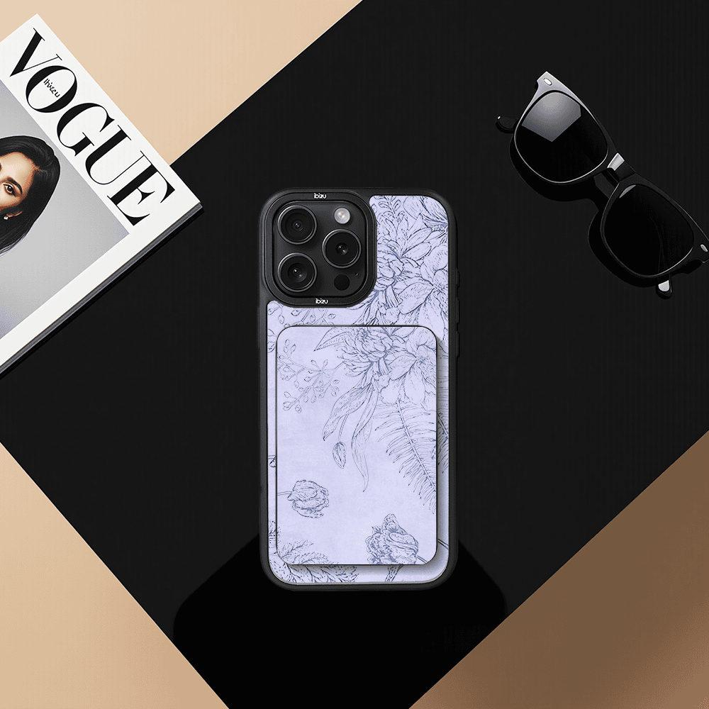 Zestaw IBIZU do iPhone 15 Pro Max etui i powerbank, Relief Garden, Kwiatowa płaskorzeźba (5)