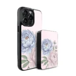 Zestaw IBIZU do iPhone 15 Pro Max etui i powerbank, Relief Garden, Piwoniowy róż (3)