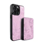 Zestaw IBIZU do iPhone 15 Pro Max etui i powerbank, Relief Garden, Różowe piwonie (4)