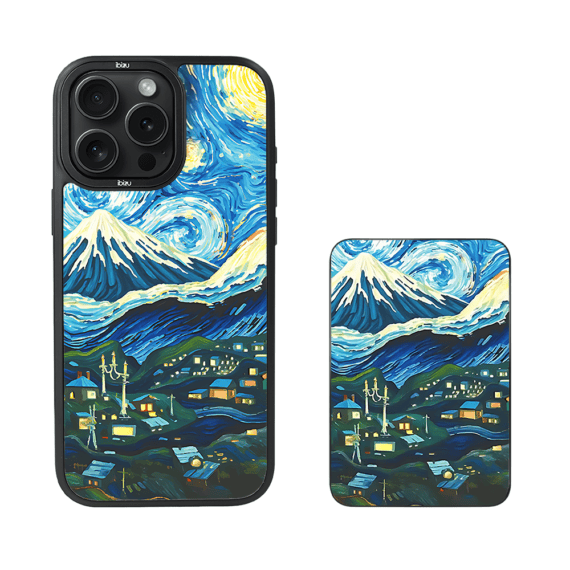 Zestaw IBIZU do iPhone 15 Pro Max etui i powerbank, Van Gogh, gwieździsta noc (5)