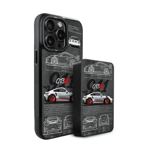 Zestaw IBIZU do iPhone 15 Pro: etui i powerbank, TechDrive, 911 GT3 RS