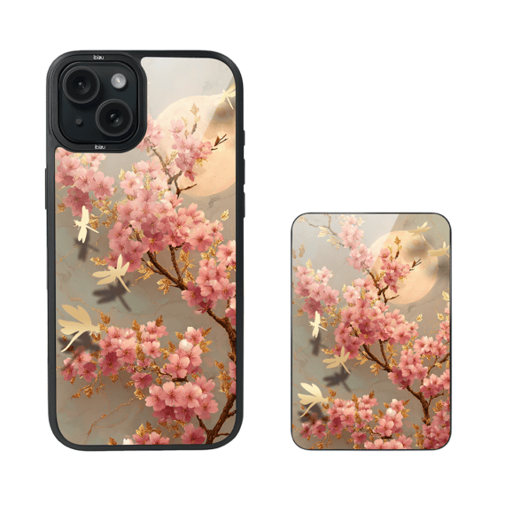 Zestaw IBIZU do iPhone 15 etui i powerbank, Azja, Taniec sakury (3)