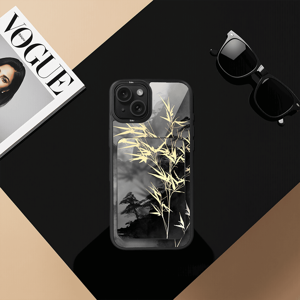 Zestaw IBIZU do iPhone 15 etui i powerbank, Azja, Złoty bambus (5)
