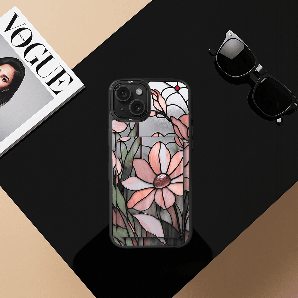 Zestaw IBIZU do iPhone 15 etui i powerbank, Barwy szkła, Różowa magnolia (5)