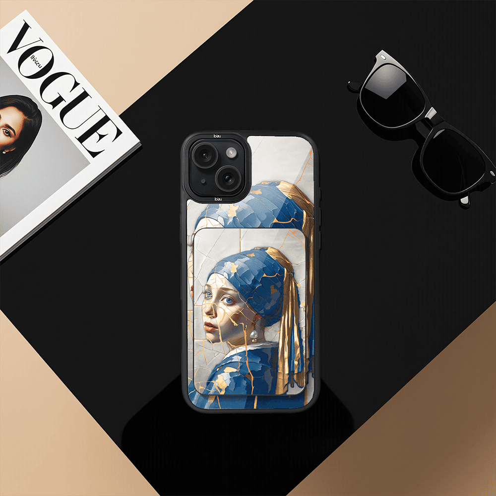 Zestaw IBIZU do iPhone 15 etui i powerbank, Kintsugi Art, Kobieta z perłą (5)