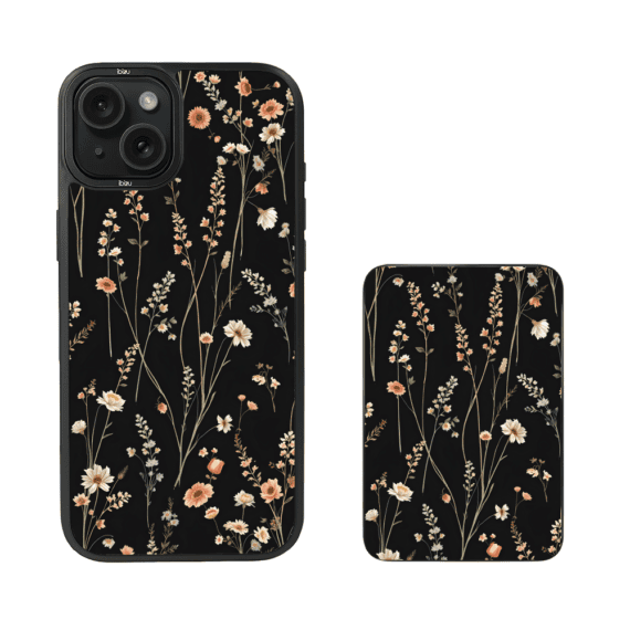 Zestaw IBIZU do iPhone 15 etui i powerbank, Pastel Bloom, Północny ogród (1)