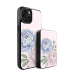 Zestaw IBIZU do iPhone 15 etui i powerbank, Relief Garden, Piwoniowy róż (4)