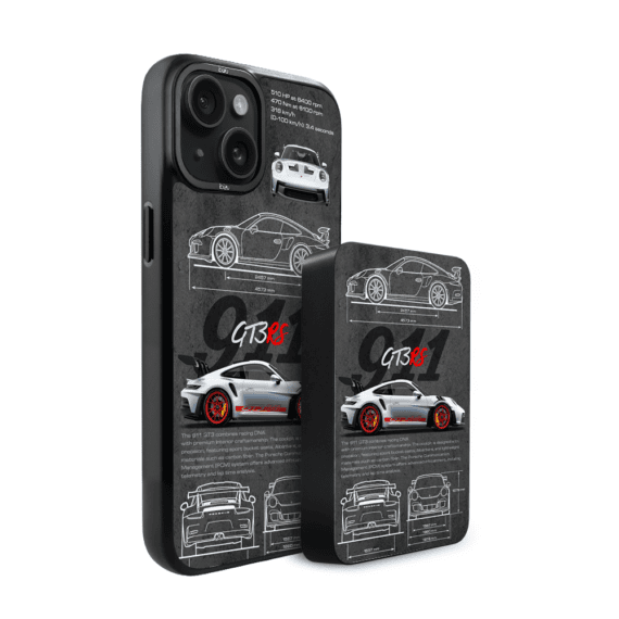Zestaw IBIZU do iPhone 15 etui i powerbank, TechDrive, 911 GT3 RS (1)