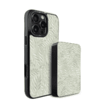 Zestaw IBIZU do iPhone 16 Pro Max etui i powerbank, Relief Garden, Ślad oliwki (4)