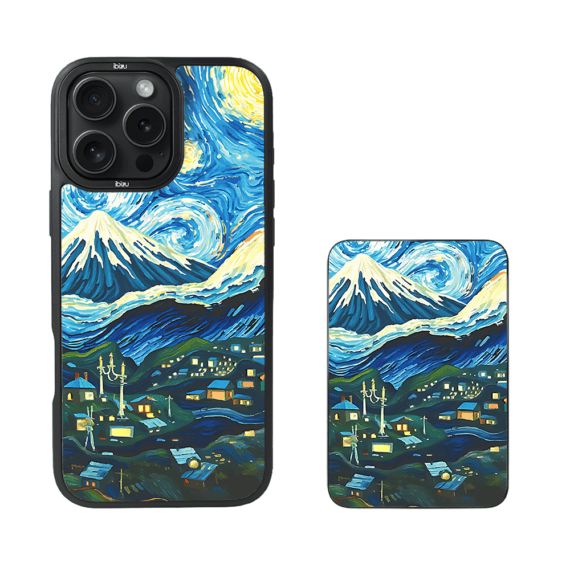 Zestaw IBIZU do iPhone 16 Pro Max etui i powerbank, Van Gogh, gwieździsta noc (4)