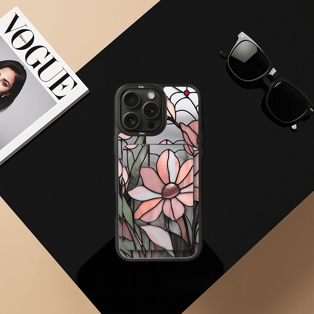 Zestaw IBIZU do iPhone 16 Pro etui i powerbank, Barwy szkła, Różowa magnolia (2)