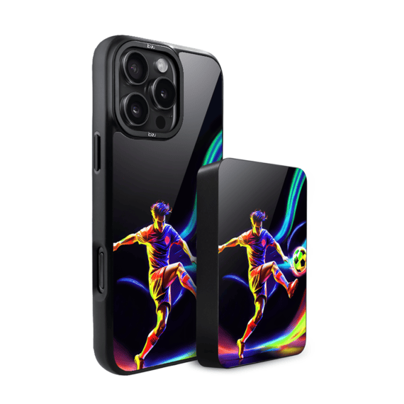 Zestaw IBIZU do iPhone 16 Pro etui i powerbank, #ElectroMove, W rytmie piłki nożnej (1)
