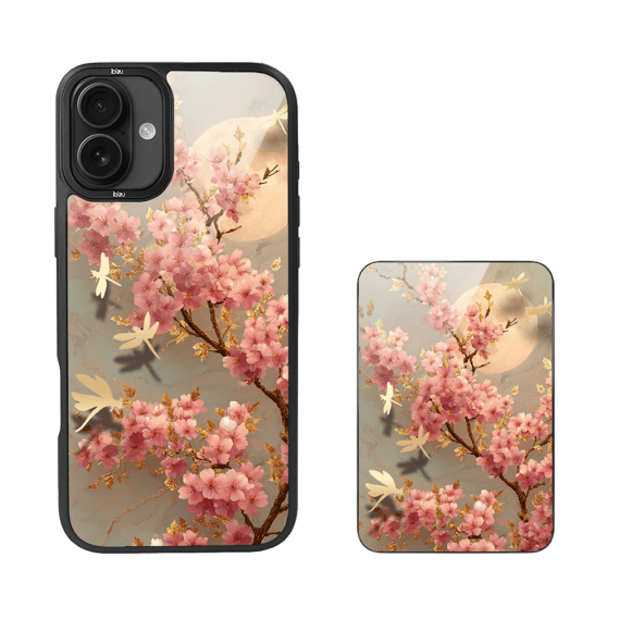Zestaw IBIZU do iPhone 16 etui i powerbank, Azja, Taniec sakury (1)