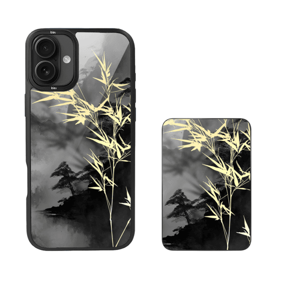 Zestaw IBIZU do iPhone 16 etui i powerbank, Azja, Złoty bambus (4)