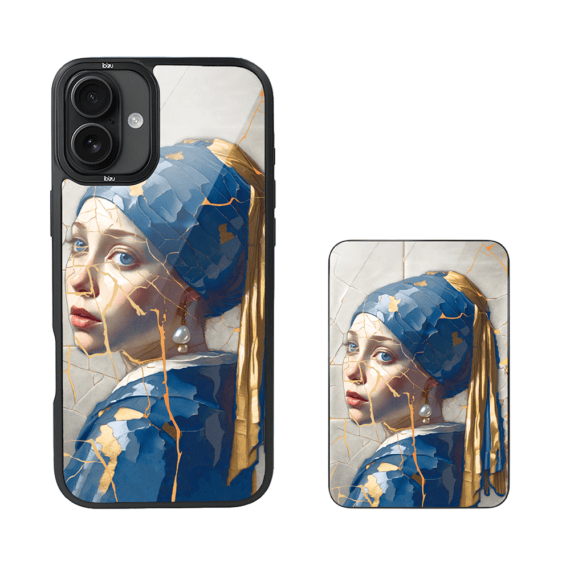 Zestaw IBIZU do iPhone 16 etui i powerbank, Kintsugi Art, Kobieta z perłą (4)