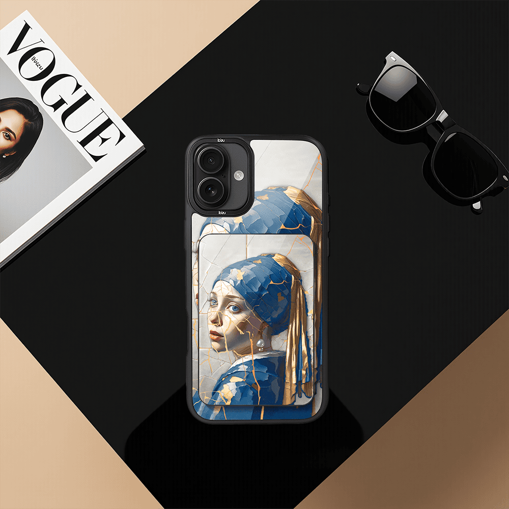Zestaw IBIZU do iPhone 16 etui i powerbank, Kintsugi Art, Kobieta z perłą (5)