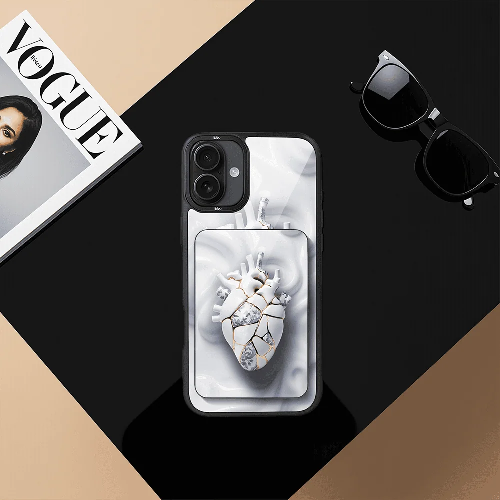 Zestaw IBIZU do iPhone 16 etui i powerbank, Kintsugi Art, porcelanowe serce (3)