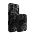 Zestaw IBIZU do iPhone 16 etui i powerbank, Midnight, Koronkowa czerń (4)