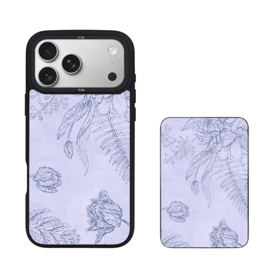 Zestaw IBIZU do iPhone 17 Pro Max etui i powerbank, Relief Garden, Kwiatowa płaskorzeźba (3)