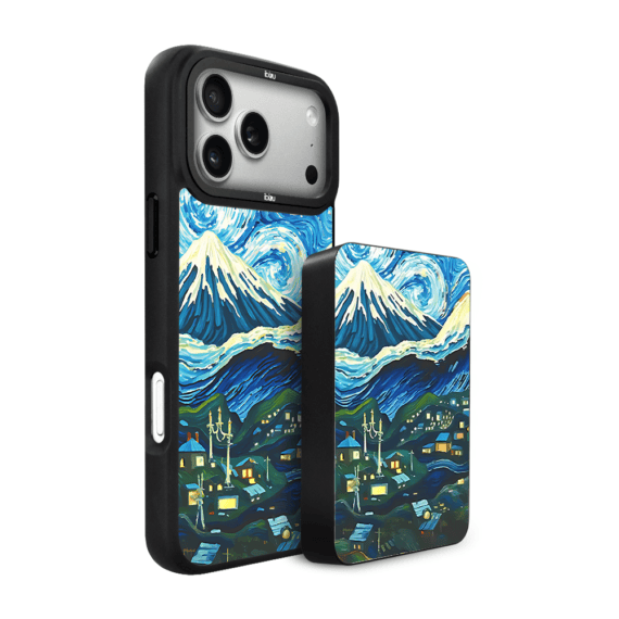 Zestaw IBIZU do iPhone 17 Pro Max etui i powerbank, Van Gogh, gwieździsta noc (2)