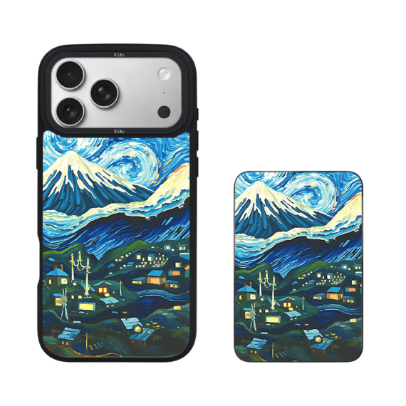 Zestaw IBIZU do iPhone 17 Pro Max etui i powerbank, Van Gogh, gwieździsta noc (5)