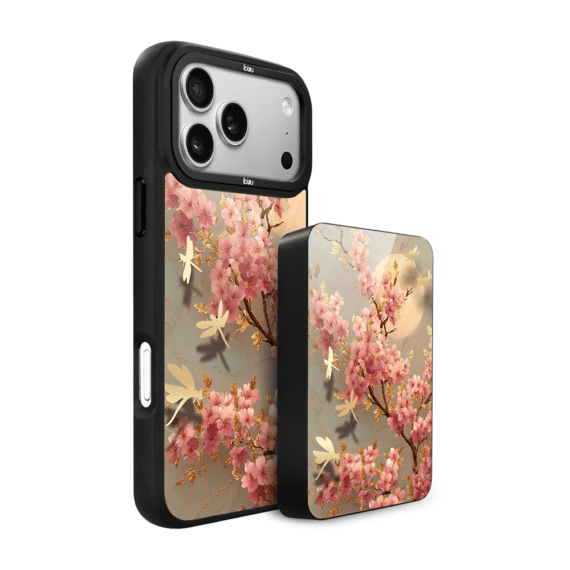 Zestaw IBIZU do iPhone 17 Pro etui i powerbank, Azja, Taniec sakury (1)