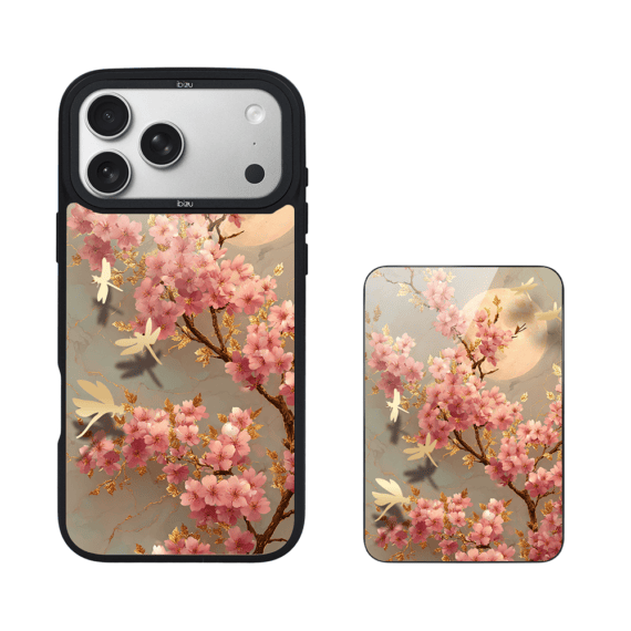 Zestaw IBIZU do iPhone 17 Pro etui i powerbank, Azja, Taniec sakury (4)