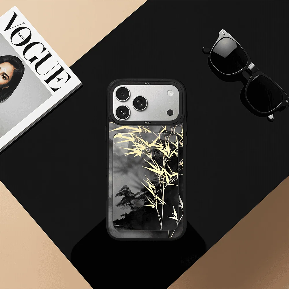 Zestaw IBIZU do iPhone 17 Pro etui i powerbank, Azja, Złoty bambus (1)