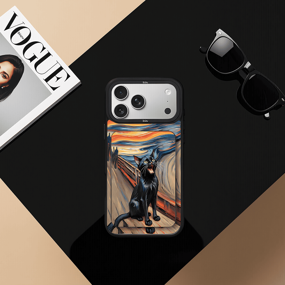 Zestaw IBIZU do iPhone 17 Pro etui i powerbank, Edvard Munch, krzyk kota (5)